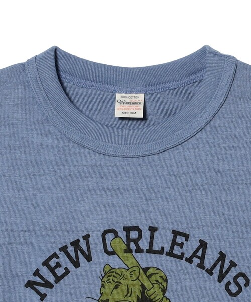 WAREHOUSE(ウエアハウス)の「【別注】WAREHOUSE & CO. / Lot 4601 Print Tshirt #2(Tシャツ/カットソー・メンズ・ブルー系その他/杢グレー/オフホワイト/ネイビー系・L/M/XL/S)」の8枚目の写真