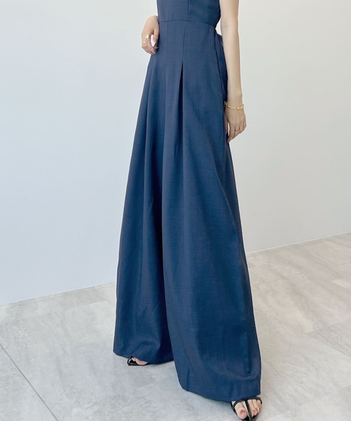 Futier land（フューティアランド）の「バックリボンキャミワイドオールインワン（つなぎ/オールインワン・レディース・ブルー/ブラック/ベージュ・MEDIUM）」の7枚目の写真