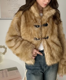 極美品❤️AP STUDIOウールジップブルゾン　ブラウン　フリーサイズ AP STUDIO（エーピーストゥディオ）の「ウールジップブルゾン