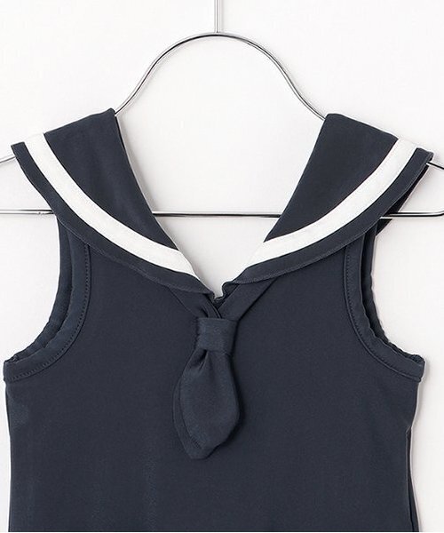 petit main(プティマイン)の「【SWIM】boysセーラー衿水着(水着・キッズ・ネイビー/アイボリー・80cm/70cm)」の4枚目の写真