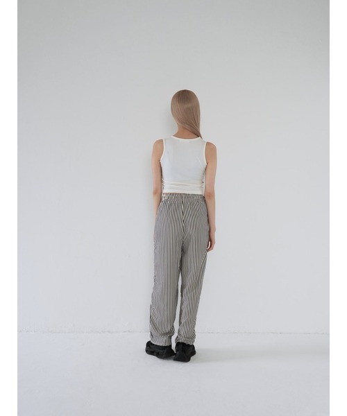 Uenui（ウニュイ）の「ストライプ ドローストリング ルーズ パンツ（スウェットパンツ・レディース・その他・FREE）」の5枚目の写真
