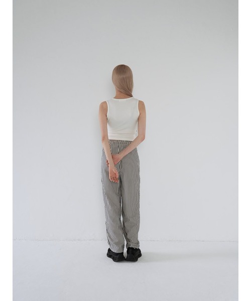 Uenui（ウニュイ）の「ストライプ ドローストリング ルーズ パンツ（スウェットパンツ・レディース・その他・FREE）」の6枚目の写真