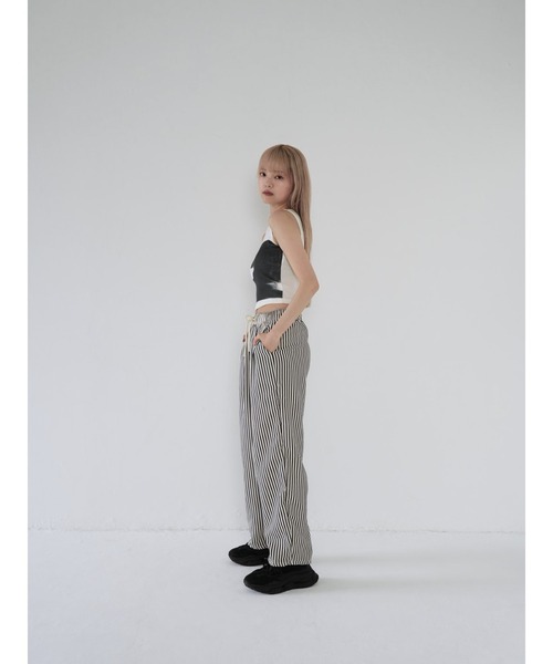 Uenui（ウニュイ）の「ストライプ ドローストリング ルーズ パンツ（スウェットパンツ・レディース・その他・FREE）」の15枚目の写真