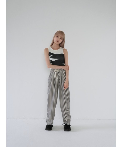 Uenui（ウニュイ）の「ストライプ ドローストリング ルーズ パンツ（スウェットパンツ・レディース・その他・FREE）」の21枚目の写真