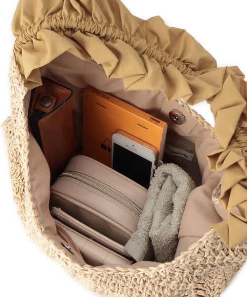 SHOO・LA・RUE(シューラルー)の「ペーパーフリルトートバッグ(トートバッグ・レディース・ブラック/イエロー/ネイビー・00)」の11枚目の写真