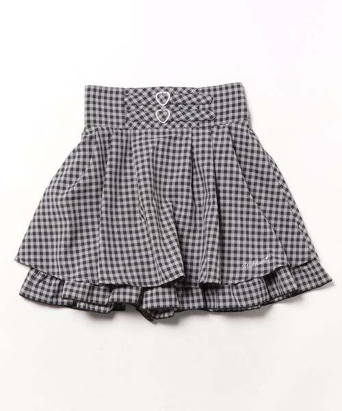 PINKHUNT（ピンクハント）の「PINKHUNT ピンクハント ダブルベルト フレアスカート風ショートパンツ 0698K（その他パンツ・キッズ・ブラック/スカイブルー系1・120cm/130cm/140cm/150cm/160cm）」の4枚目の写真