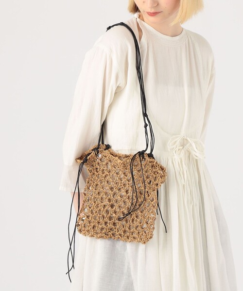 TOMORROWLAND （トゥモローランド）の「MANY RHIZOME RYE NET ショルダーバッグ（かごバッグ・レディース・ダークブラウン・FREE）」の6枚目の写真