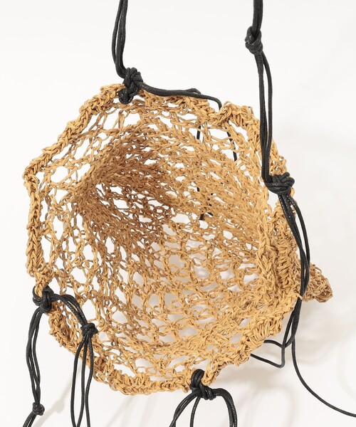 TOMORROWLAND （トゥモローランド）の「MANY RHIZOME RYE NET ショルダーバッグ（かごバッグ・レディース・ダークブラウン・FREE）」の4枚目の写真