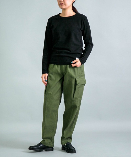 OMNIGOD（オムニゴッド）の「[OMNIGOD womens / オムニゴッド] KLフライス ロングスリーブＴシャツ（Tシャツ/カットソー・レディース・ブラック/グリーン/ホワイト/ライトグレー・3/2）」の14枚目の写真