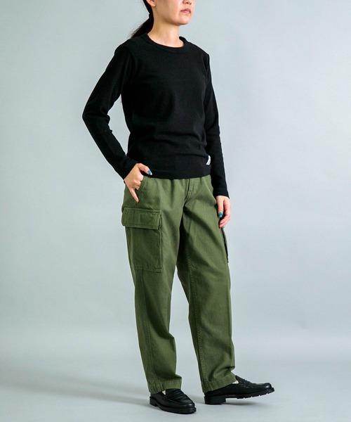 OMNIGOD（オムニゴッド）の「[OMNIGOD womens / オムニゴッド] KLフライス ロングスリーブＴシャツ（Tシャツ/カットソー・レディース・ブラック/グリーン/ホワイト/ライトグレー・3/2）」の15枚目の写真