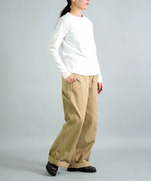 OMNIGOD（オムニゴッド）の「[OMNIGOD womens / オムニゴッド] KLフライス ロングスリーブＴシャツ（Tシャツ/カットソー・レディース・ブラック/グリーン/ホワイト/ライトグレー・3/2）」の19枚目の写真