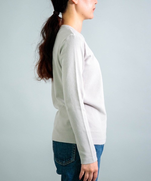 OMNIGOD（オムニゴッド）の「[OMNIGOD womens / オムニゴッド] KLフライス ロングスリーブＴシャツ（Tシャツ/カットソー・レディース・ブラック/グリーン/ホワイト/ライトグレー・3/2）」の22枚目の写真