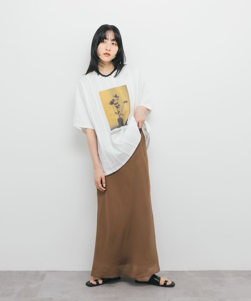KBF(ケイビーエフ)の「シアーナロースカート(スカート・レディース・ベージュ系その他/ブラウン/ブラック・ONE)」の5枚目の写真