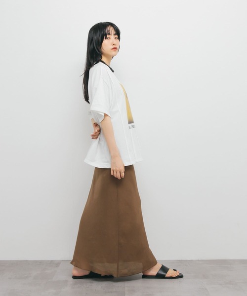 KBF(ケイビーエフ)の「シアーナロースカート(スカート・レディース・ベージュ系その他/ブラウン/ブラック・ONE)」の6枚目の写真