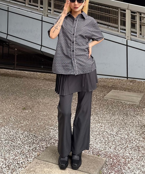 sedacle(セダクル)の「ラインストーンチェックシャツ(シャツ/ブラウス・レディース・ダークパープル/ネイビー/レッド/ライトブルー/サックスブルー/ピンク・SMALL/MEDIUM/LARGE)」の20枚目の写真