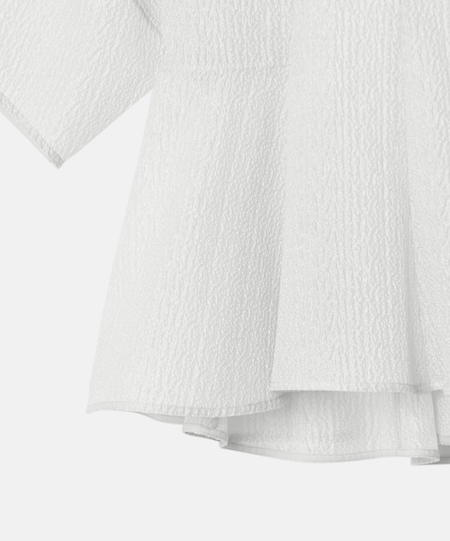 LE CIEL BLEU(ルシェルブルー)の「シアージャカードブラウス / Sheer Jacquard Blouse(シャツ/ブラウス・レディース・オフホワイト/ライトブルー/ブラック・38/36)」の6枚目の写真