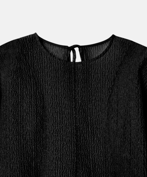 LE CIEL BLEU(ルシェルブルー)の「シアージャカードブラウス / Sheer Jacquard Blouse(シャツ/ブラウス・レディース・オフホワイト/ライトブルー/ブラック・38/36)」の7枚目の写真