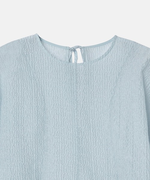 LE CIEL BLEU(ルシェルブルー)の「シアージャカードブラウス / Sheer Jacquard Blouse(シャツ/ブラウス・レディース・オフホワイト/ライトブルー/ブラック・38/36)」の18枚目の写真