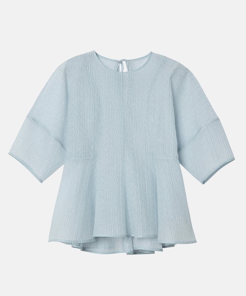 LE CIEL BLEU(ルシェルブルー)の「シアージャカードブラウス / Sheer Jacquard Blouse(シャツ/ブラウス・レディース・オフホワイト/ライトブルー/ブラック・38/36)」の17枚目の写真