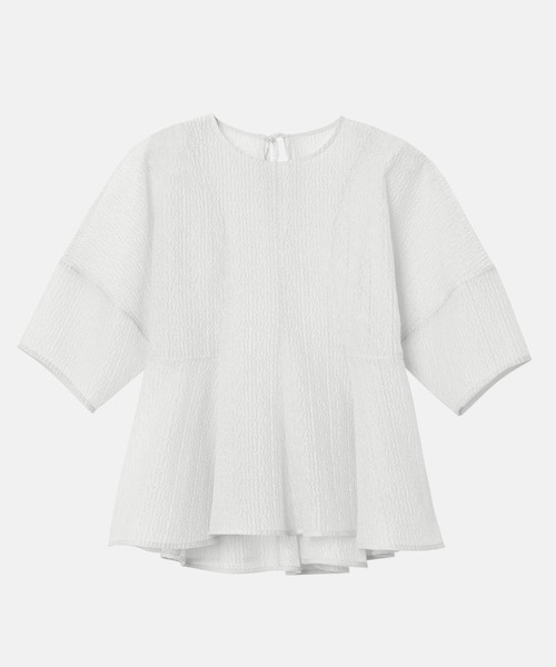 LE CIEL BLEU（ルシェルブルー）の「シアージャカードブラウス / Sheer Jacquard Blouse（シャツ/ブラウス・レディース・オフホワイト/ブラック/ライトブルー・36/38）」の22枚目の写真