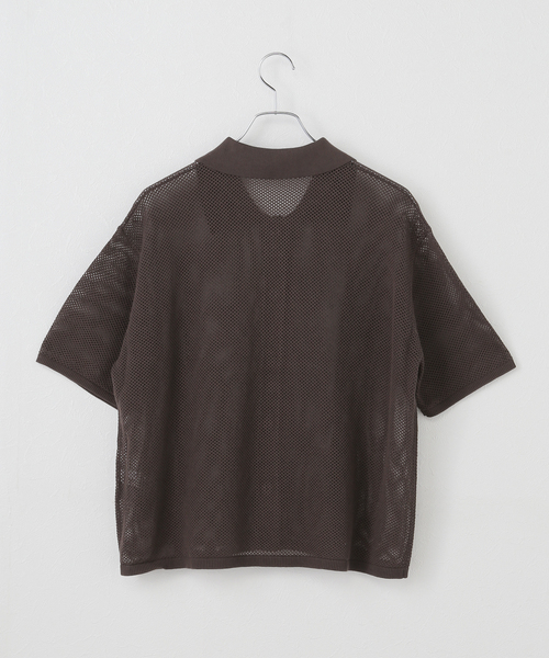 JOURNAL STANDARD relume（ジャーナルスタンダード　レリューム）の「メッシュニットカーディガン（シャツ/ブラウス・レディース・ブラック/ブラウン・FREE）」の3枚目の写真