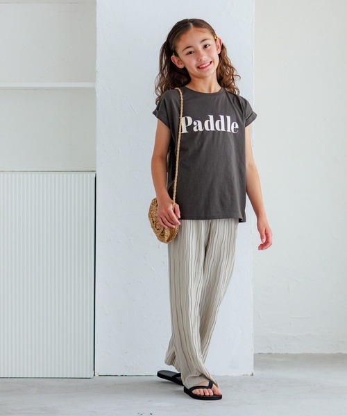 coca（coca）（コカ）の「キッズ 親子お揃いシャイニーウェーブプリーツパンツ（その他パンツ・キッズ・ブラウン/チャコール/グレイッシュベージュ/ネイビー・120/150/140/130）」の7枚目の写真