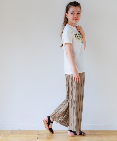 coca（coca）（コカ）の「キッズ 親子お揃いシャイニーウェーブプリーツパンツ（その他パンツ・キッズ・ブラウン/チャコール/グレイッシュベージュ/ネイビー・120/150/140/130）」の15枚目の写真