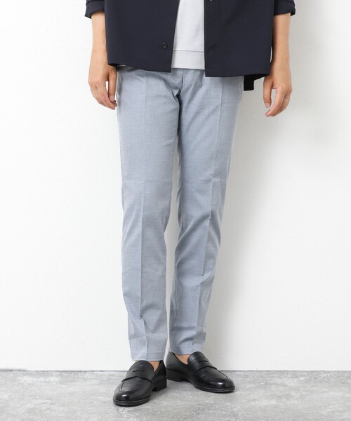NOLLEY’S（ノーリーズ）の「《ビジカジ対応》【COOLMOTION】シャークスキン 接触冷感スリムフィット 25SS（チノパンツ・メンズ・サックスブルー/ネイビー/ベージュ/ライトグレー・S/M/L/XL/XXL）」の5枚目の写真