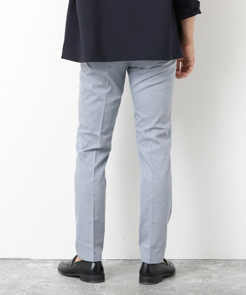 NOLLEY’S（ノーリーズ）の「《ビジカジ対応》【COOLMOTION】シャークスキン 接触冷感スリムフィット 25SS（チノパンツ・メンズ・サックスブルー/ネイビー/ベージュ/ライトグレー・S/M/L/XL/XXL）」の9枚目の写真