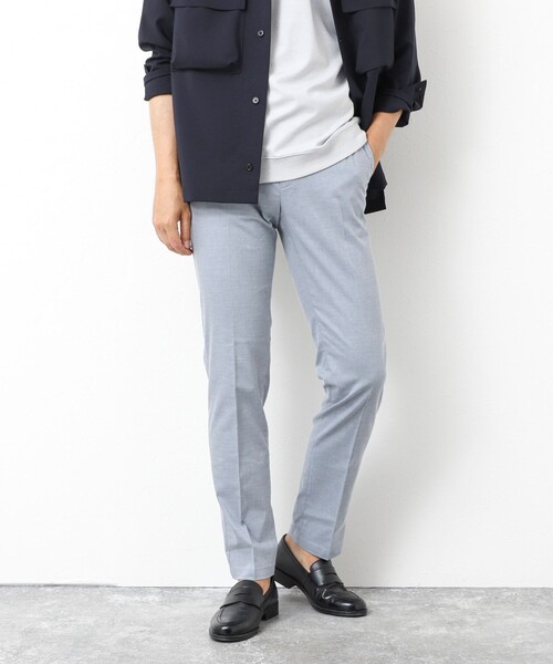 NOLLEY’S（ノーリーズ）の「《ビジカジ対応》【COOLMOTION】シャークスキン 接触冷感スリムフィット 25SS（チノパンツ・メンズ・サックスブルー/ネイビー/ベージュ/ライトグレー・S/M/L/XL/XXL）」の12枚目の写真
