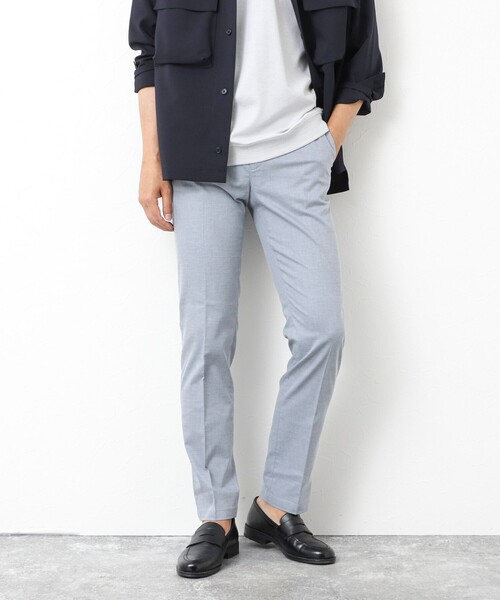 NOLLEY’S（ノーリーズ）の「《ビジカジ対応》【COOLMOTION】シャークスキン 接触冷感スリムフィット 25SS（チノパンツ・メンズ・サックスブルー/ネイビー/ベージュ/ライトグレー・S/M/L/XL/XXL）」の14枚目の写真