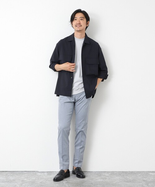 NOLLEY’S（ノーリーズ）の「《ビジカジ対応》【COOLMOTION】シャークスキン 接触冷感スリムフィット 25SS（チノパンツ・メンズ・サックスブルー/ネイビー/ベージュ/ライトグレー・S/M/L/XL/XXL）」の15枚目の写真