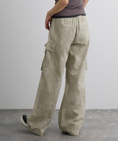 セール】Washed Flared Cargo Pants / ウォッシュ加工カーゴ