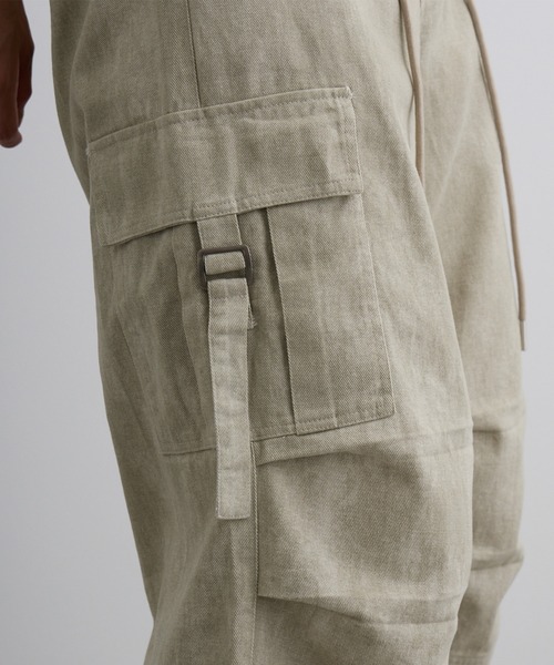セール】Washed Flared Cargo Pants / ウォッシュ加工カーゴ