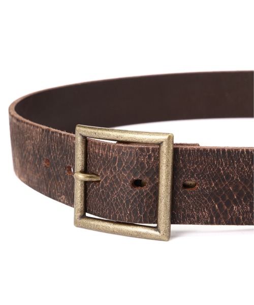 AVIREX（アヴィレックス）の「CRACK LEATHER BELT / クラックレザーベルト / AVIREX / アヴィレックス（ベルト・メンズ・ブラウン/ブラック・L/M）」の7枚目の写真