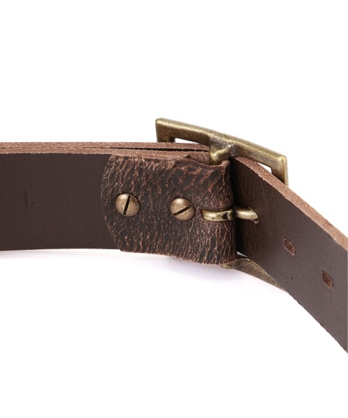 AVIREX（アヴィレックス）の「CRACK LEATHER BELT / クラックレザーベルト / AVIREX / アヴィレックス（ベルト・メンズ・ブラウン/ブラック・L/M）」の4枚目の写真