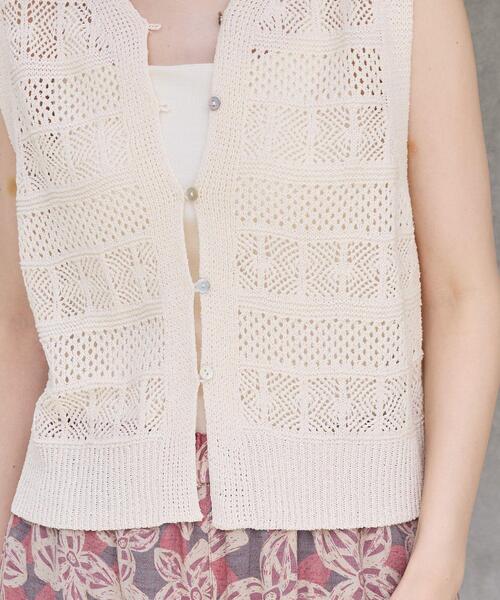 AMERICAN HOLIC(アメリカンホリック)の「【前後2WAY】レース編みニットベスト(ベスト・レディース・アイボリー/その他6/ブラック/チャコールグレー・M/L)」の15枚目の写真