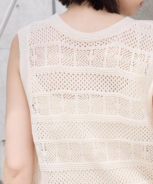 AMERICAN HOLIC(アメリカンホリック)の「【前後2WAY】レース編みニットベスト(ベスト・レディース・アイボリー/その他6/ブラック/チャコールグレー・M/L)」の17枚目の写真