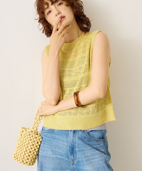 AMERICAN HOLIC(アメリカンホリック)の「【前後2WAY】レース編みニットベスト(ベスト・レディース・アイボリー/その他6/ブラック/チャコールグレー・M/L)」の18枚目の写真