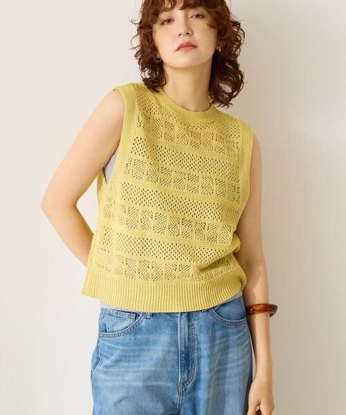 AMERICAN HOLIC(アメリカンホリック)の「【前後2WAY】レース編みニットベスト(ベスト・レディース・アイボリー/その他6/ブラック/チャコールグレー・M/L)」の19枚目の写真