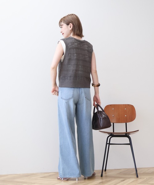 AMERICAN HOLIC(アメリカンホリック)の「【前後2WAY】レース編みニットベスト(ベスト・レディース・アイボリー/その他6/ブラック/チャコールグレー・M/L)」の13枚目の写真