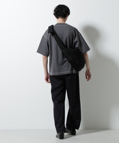 NANO universe(ナノユニバース)の「テクニックステッチTシャツ 半袖(Tシャツ/カットソー・メンズ・スミクロ/モカ/ネイビー・L/M)」の6枚目の写真
