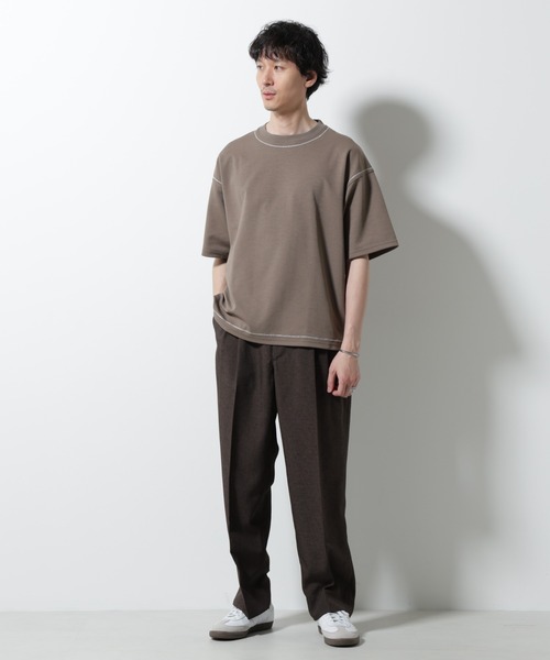 NANO universe(ナノユニバース)の「テクニックステッチTシャツ 半袖(Tシャツ/カットソー・メンズ・スミクロ/モカ/ネイビー・L/M)」の11枚目の写真