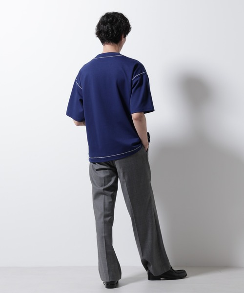 NANO universe(ナノユニバース)の「テクニックステッチTシャツ 半袖(Tシャツ/カットソー・メンズ・スミクロ/モカ/ネイビー・L/M)」の20枚目の写真