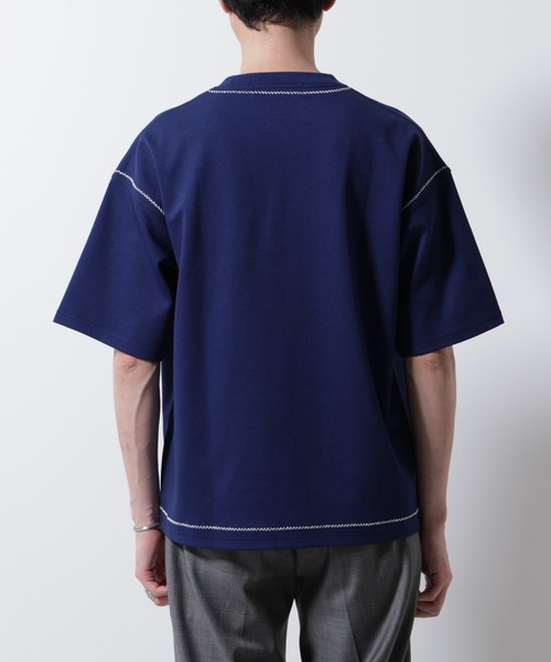 NANO universe(ナノユニバース)の「テクニックステッチTシャツ 半袖(Tシャツ/カットソー・メンズ・スミクロ/モカ/ネイビー・L/M)」の22枚目の写真