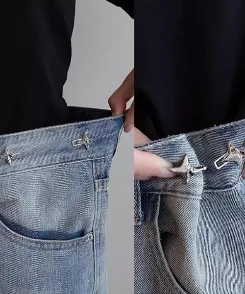 VIBGYOR Women(ヴィブジョー ウィメン)の「【urge select】キラキラモチーフ ウェスト調節フック【同色2個セット】(ベルト・レディース・シルバー系1/シルバー系2・FREE)」の5枚目の写真