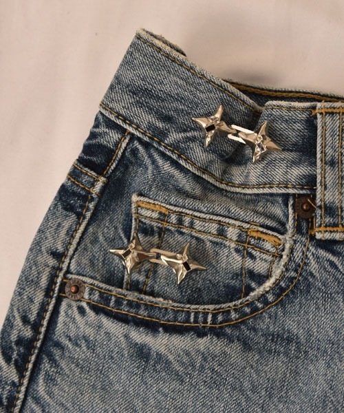 VIBGYOR Women(ヴィブジョー ウィメン)の「【urge select】キラキラモチーフ ウェスト調節フック【同色2個セット】(ベルト・レディース・シルバー系1/シルバー系2・FREE)」の6枚目の写真