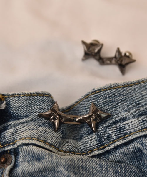 VIBGYOR Women(ヴィブジョー ウィメン)の「【urge select】キラキラモチーフ ウェスト調節フック【同色2個セット】(ベルト・レディース・シルバー系1/シルバー系2・FREE)」の8枚目の写真