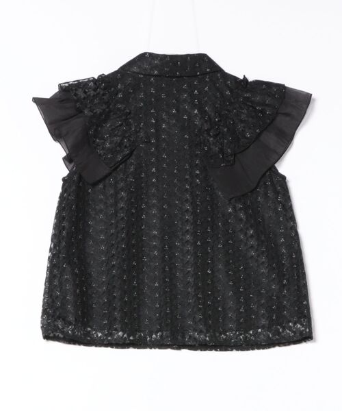 REDYAZEL（レディアゼル）の「ラメレースフリルスリーブブラウス（シャツ/ブラウス・レディース・ブラック/ダークブラウン/オフホワイト・FREE）」の21枚目の写真