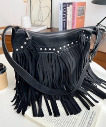 値下げ　D&G フリンジ×スタッズ バッグ ブラック バッグ（ブラック/黒色系・フリンジ）ファッション通販 - ZOZOTOWN